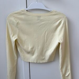 Sunday Best Yellow Cropped Cardigan